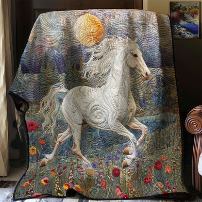 Horse's Blossoming Journey WN2408182CL Quilt