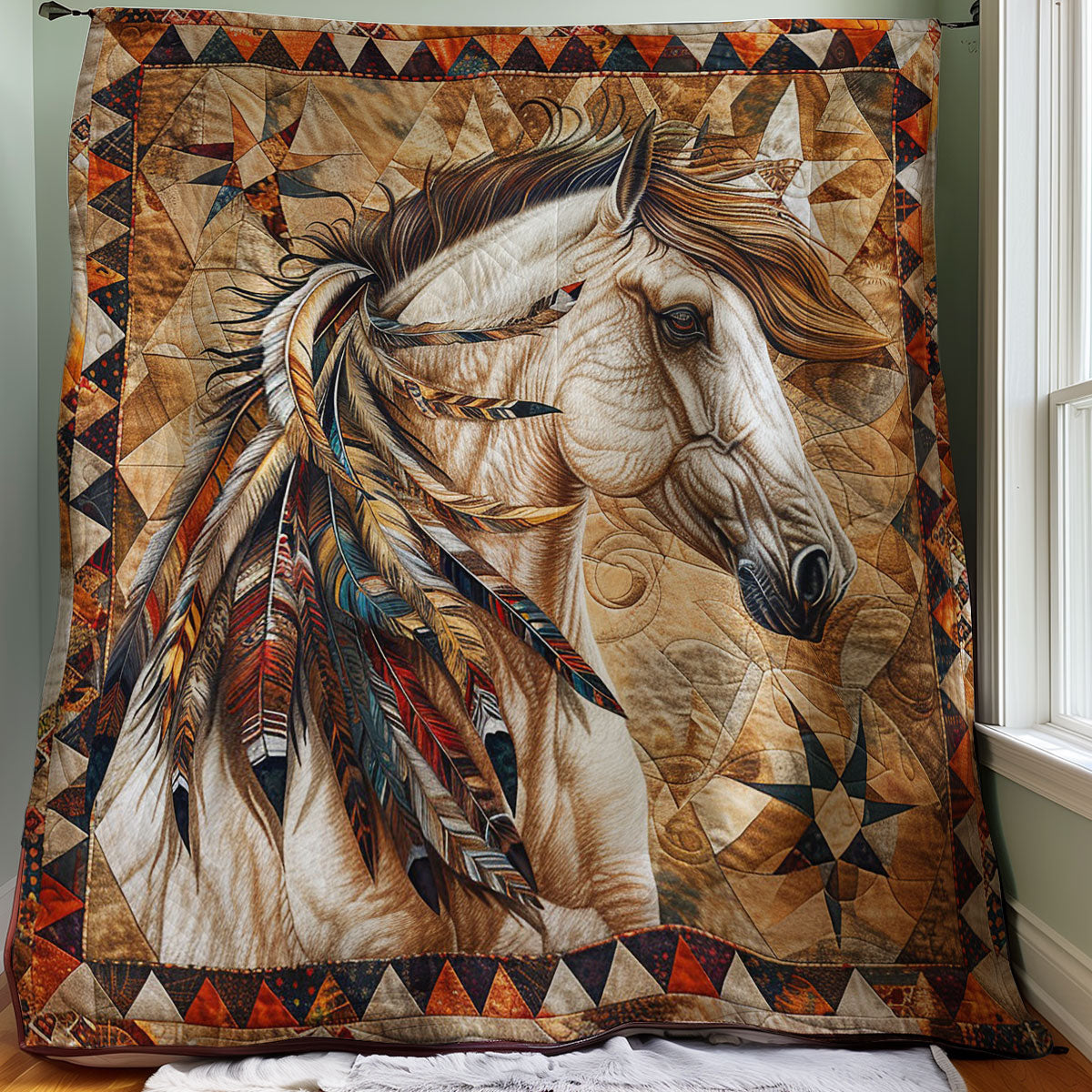 Horse And Feathers WM1508056CL Quilt