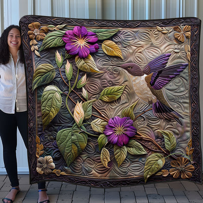 Hummingbird And Flower SR1308040CL Quilt