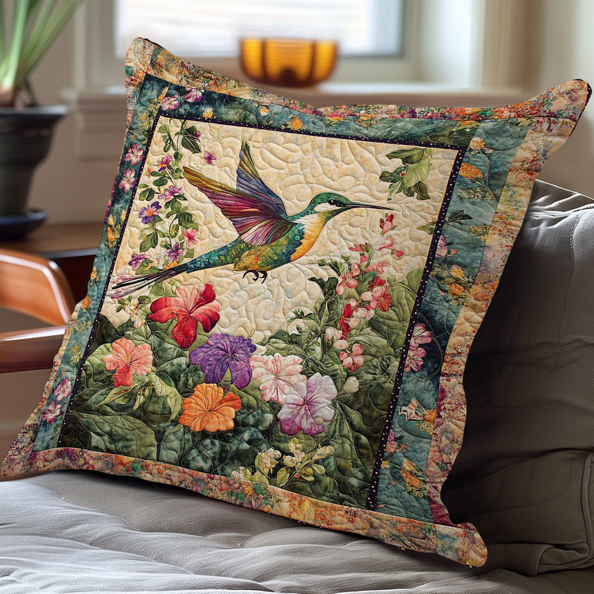 Hummingbird Bliss WN0108030CL Quilt Pillow Case