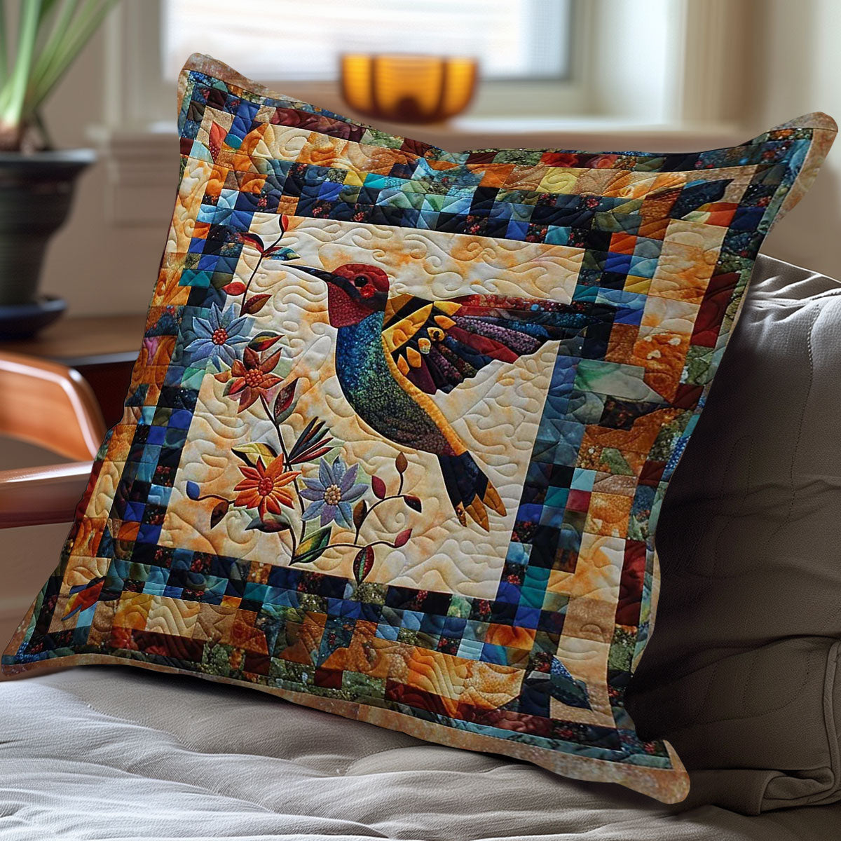 Hummingbird Delight WN3007069CL Quilt Pillow Case