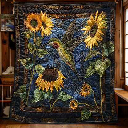 Hummingbird Golden Bloom WN1908010CL Quilt