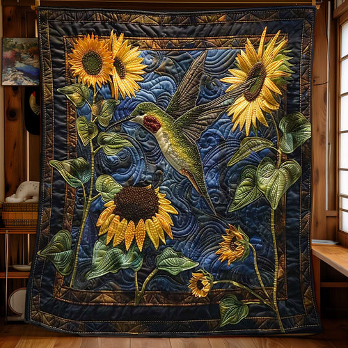Hummingbird Golden Bloom WN1908010CL Quilt
