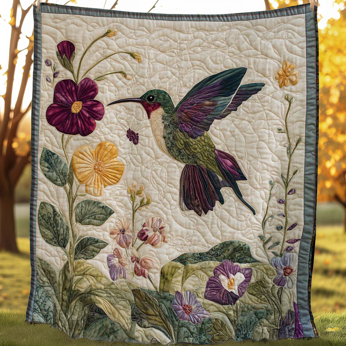 Hummingbird Memory WN0708010CL Quilt