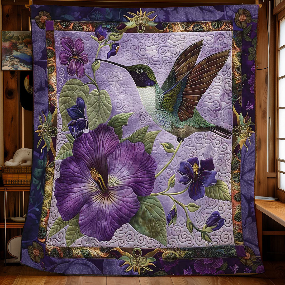 Hummingbird Oasis WN1408074CL Quilt