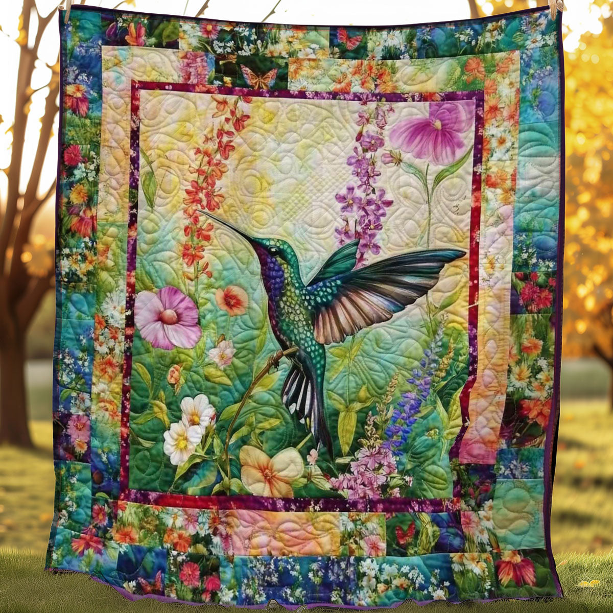 Hummingbird Reflection WN0708014CL Quilt