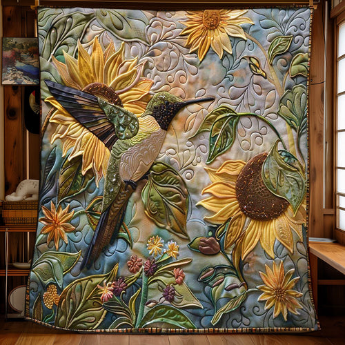 Hummingbird Sunflower WN1908009CL Quilt