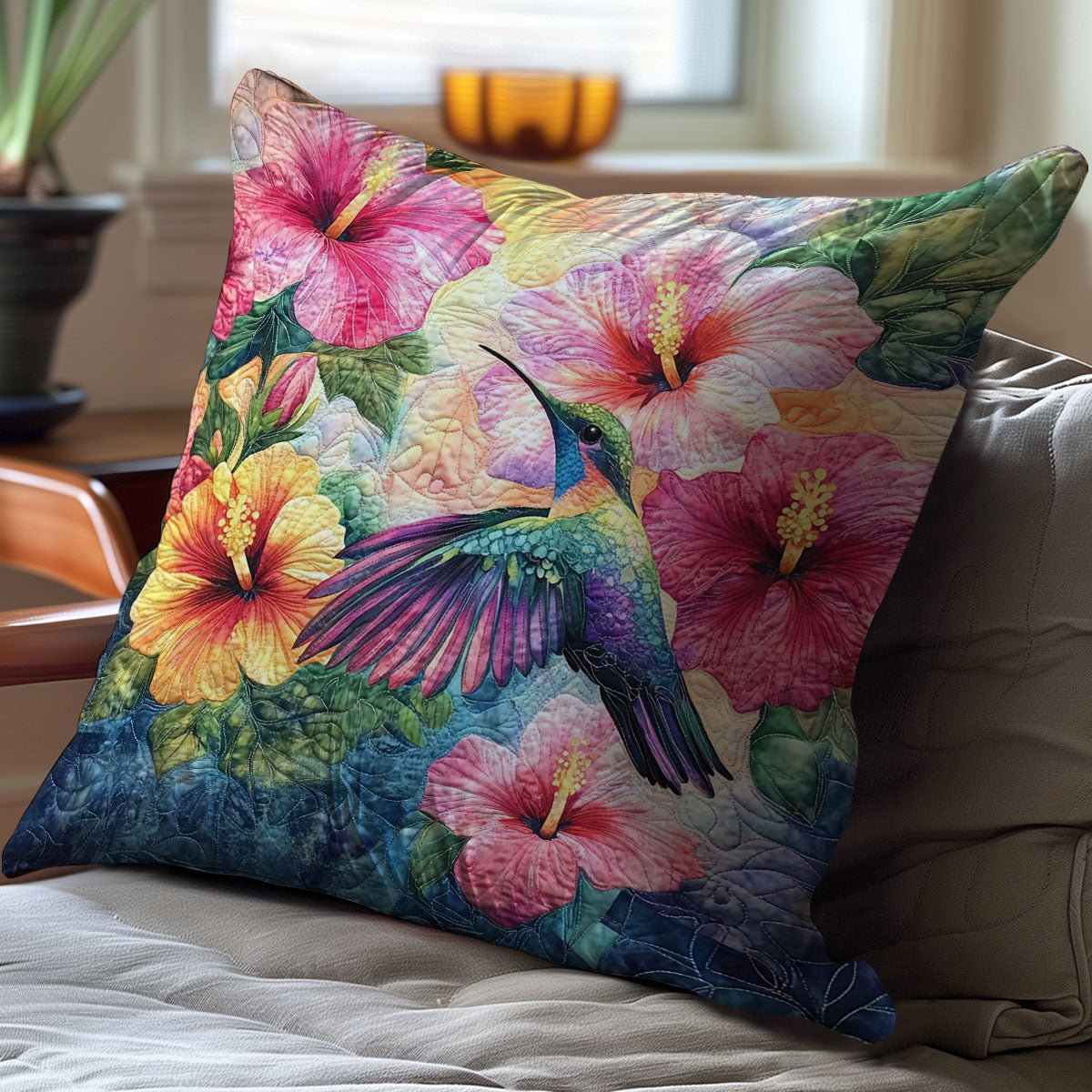 Hummingbird WM0808019CL Quilt Pillow Case