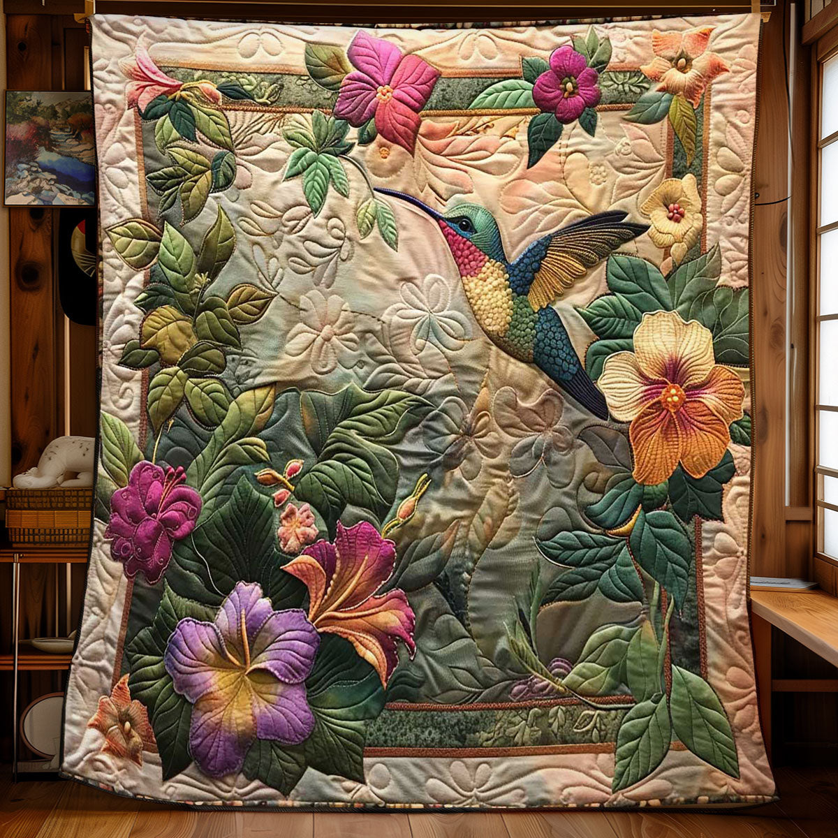 Hummingbird Yellow Bliss WN1908016CL Quilt
