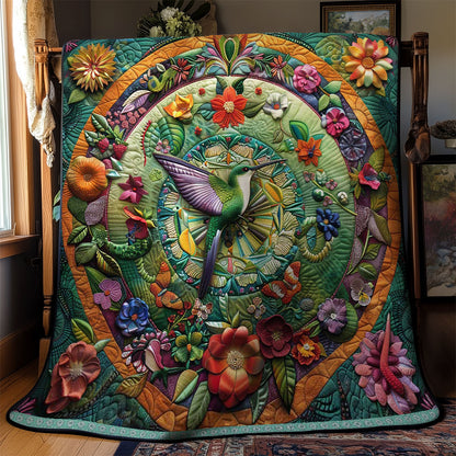 Hummingbird’s Garden Mandala WN1609032CL Quilt