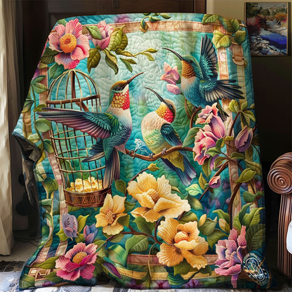 Hummingbirds And Floral SR2308025CL Quilt