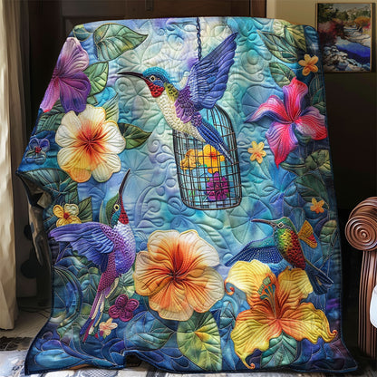 Hummingbirds And Flower SR2308024CL Quilt