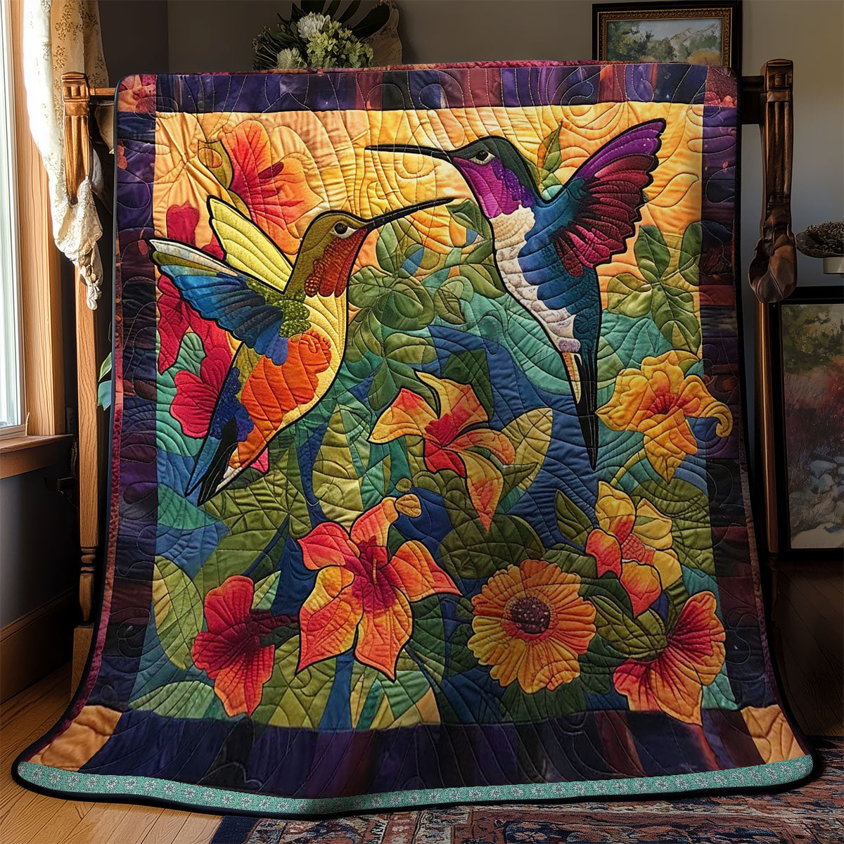 Hummingbirds Harmony WN0509056CL Quilt