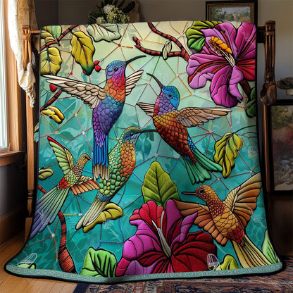 Hummingbirds In Glass WN0509058CL Quilt