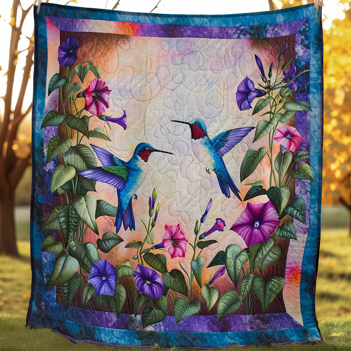 Hummingbirds WN2607001CL Quilt