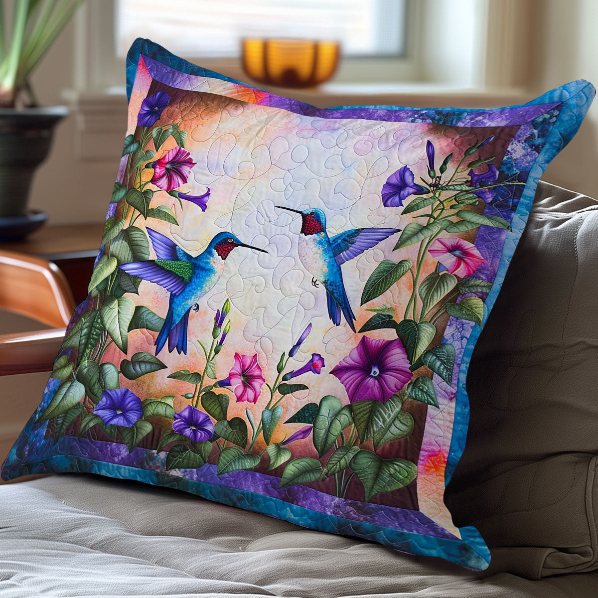 Hummingbirds WN2607054CL Quilt Pillow Case