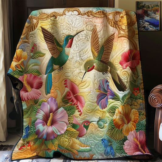 Hummingbirds' Floral Harmony WN2608044CL Quilt