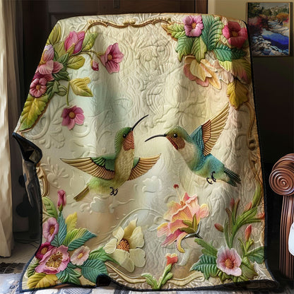 Hummingbirds' Floral Symphony WN2608047CL Quilt