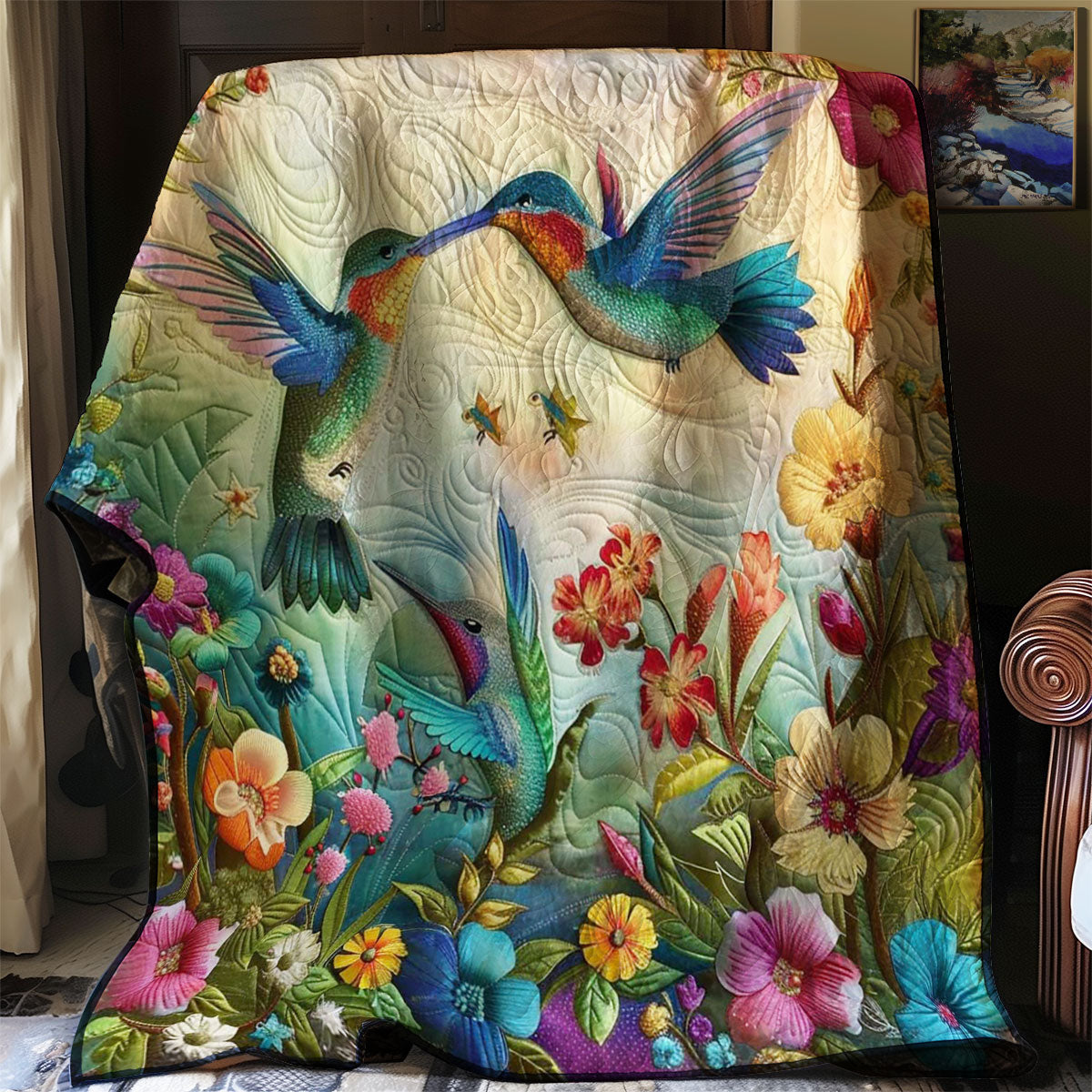 Hummingbirds' Garden Waltz WN2608045CL Quilt