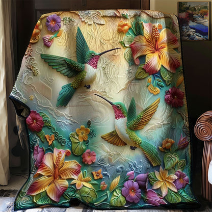 Hummingbirds' Petal Dance WN2608048CL Quilt