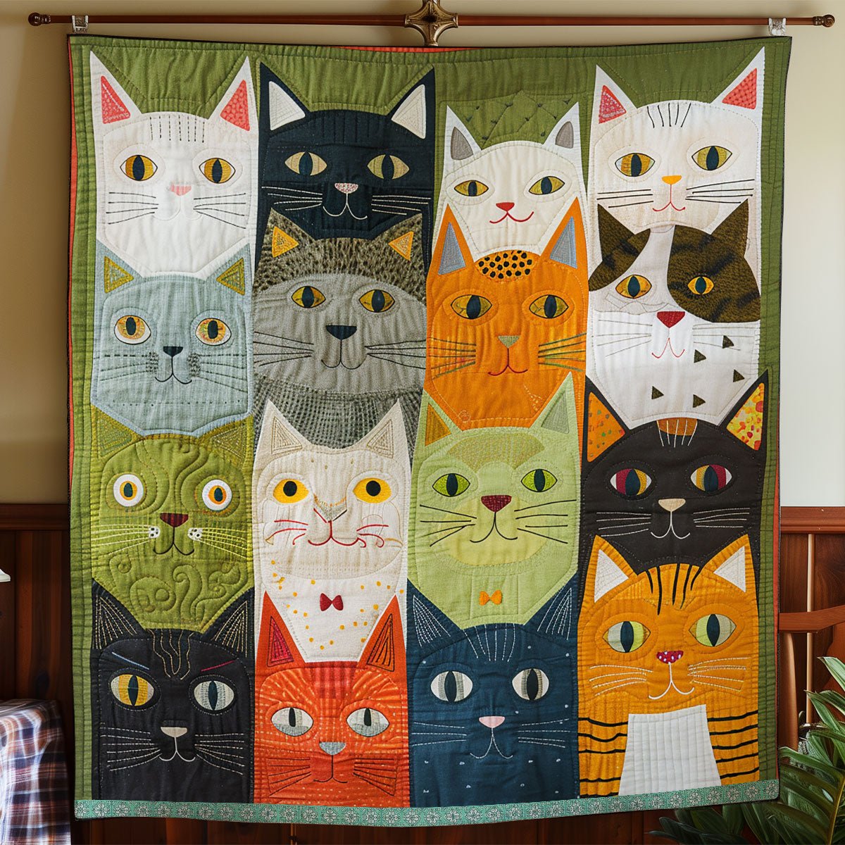 Intense Cats Stare WN0909089CL Quilt