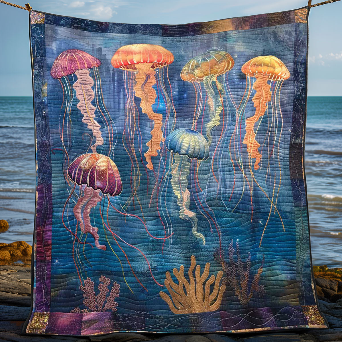 Jellyfish Haven WN1408015CL Quilt