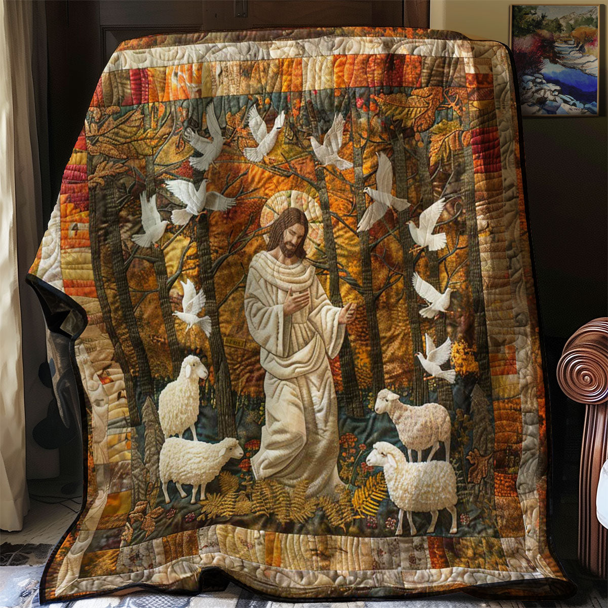 Jesus Light Of Faith WN2808001CL Quilt