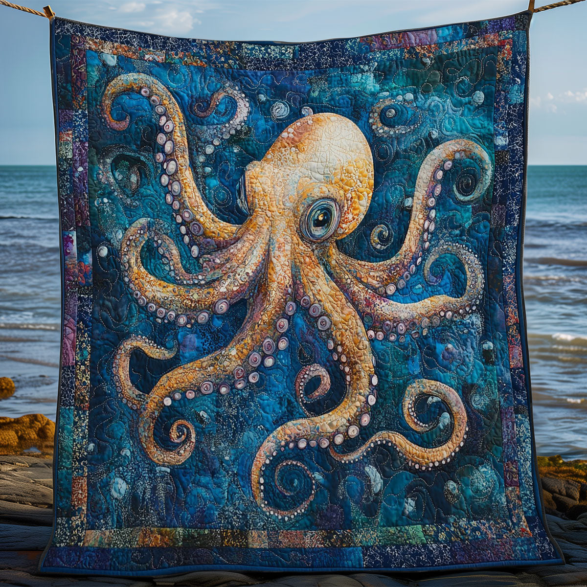 Jumping Octopus WM2308014CL Quilt