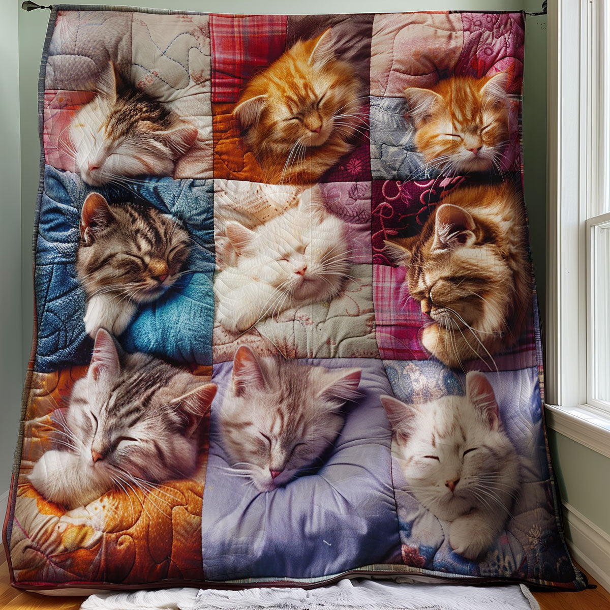 Lazy Cat ZZZ WM1608019CL Quilt