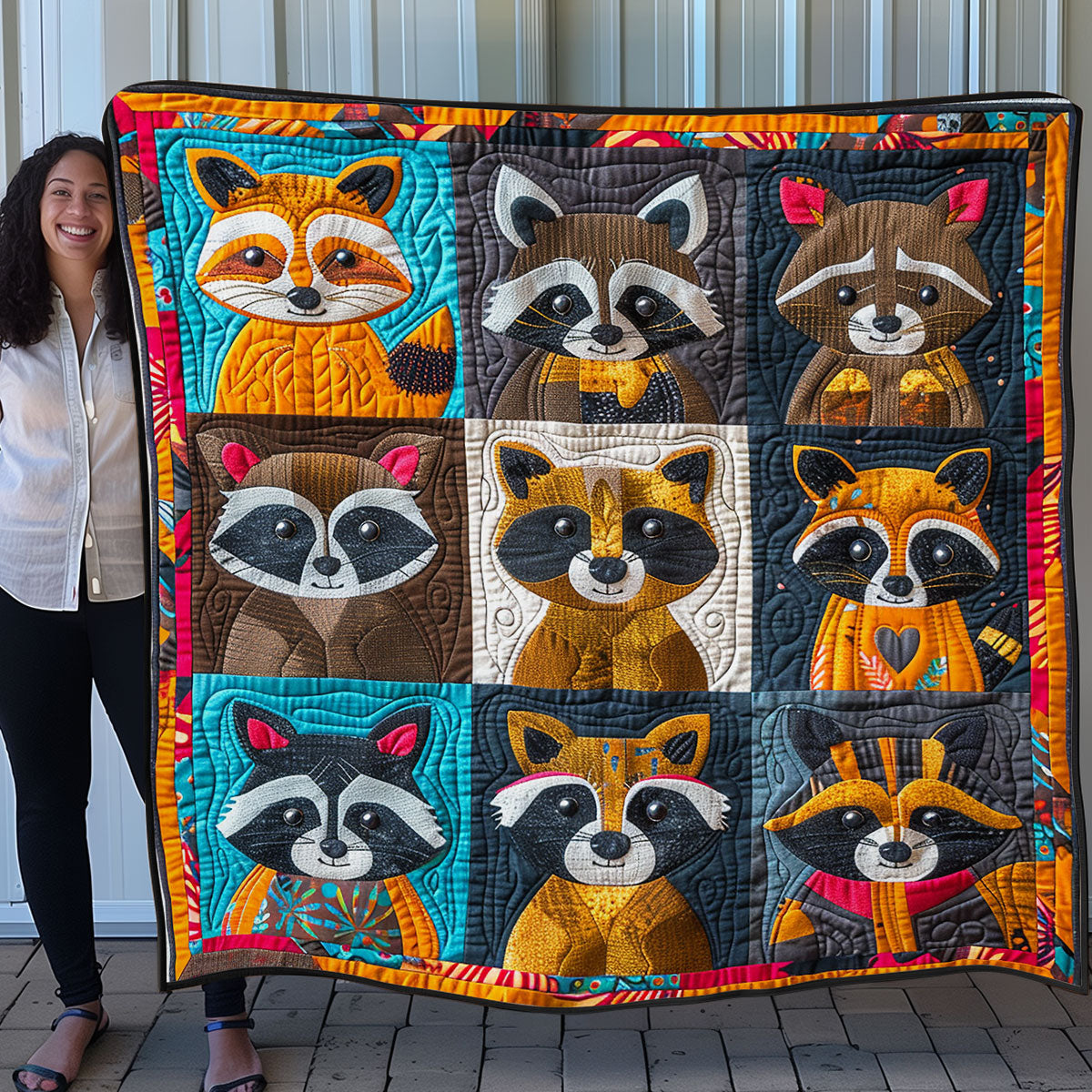 Loveable Raccoon SR1008025CL Quilt