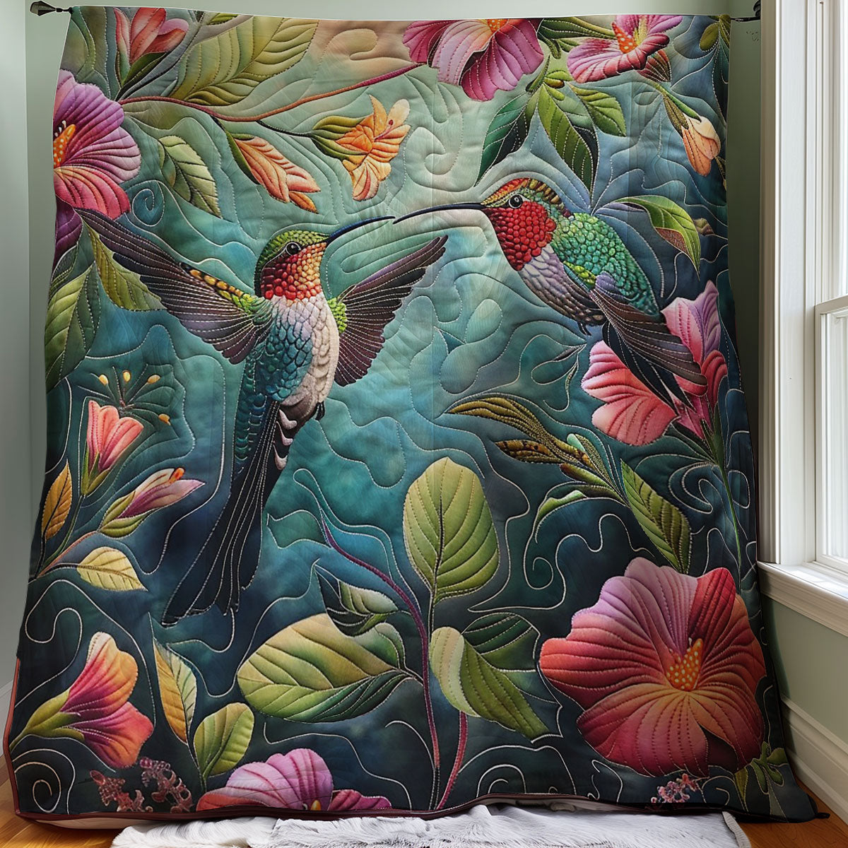 Lovely Hummingbirds WM1008057CL Quilt