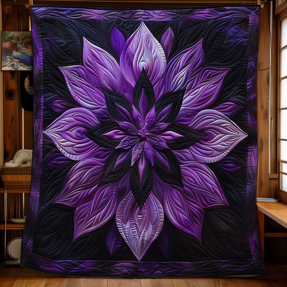 Lovely Purple Flower WN1508092CL Quilt