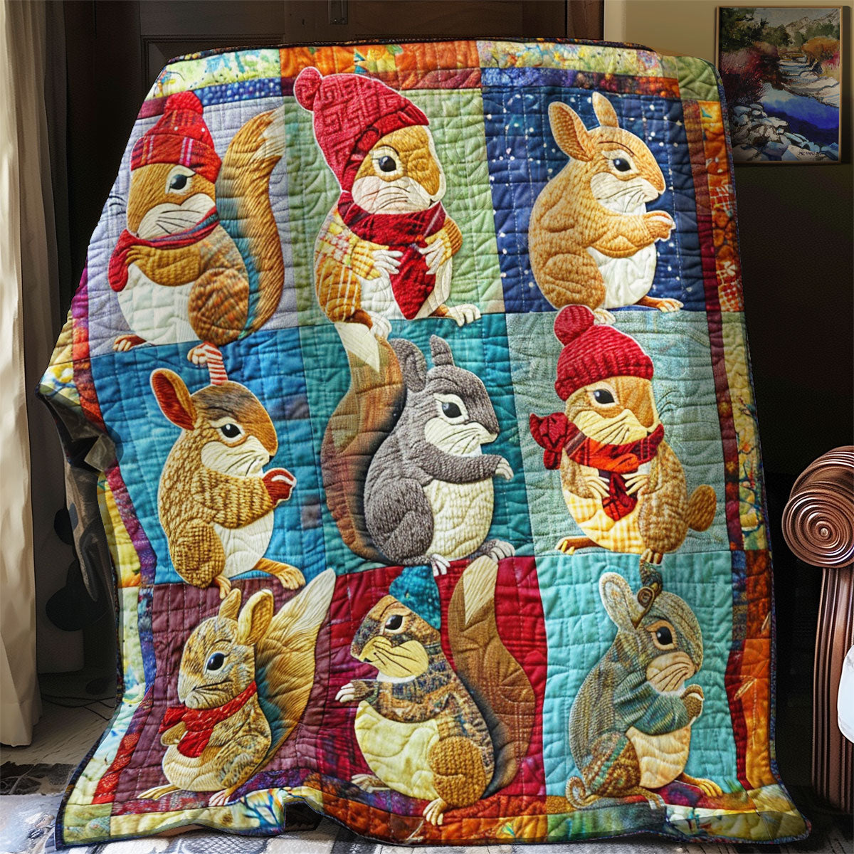 Lovely Squirrel SR2108004CL Quilt