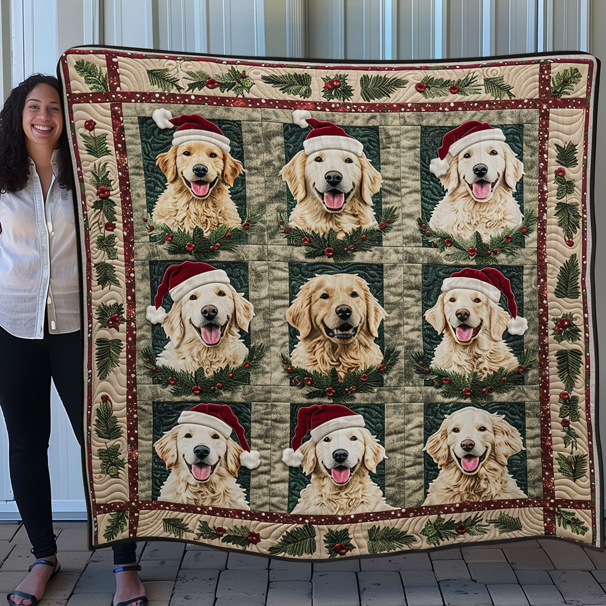 Loyal Golden Retrievers SR1408024CL Quilt