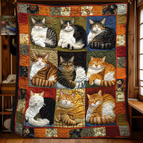 Lush Slumbers Cats WN1508090CL Quilt