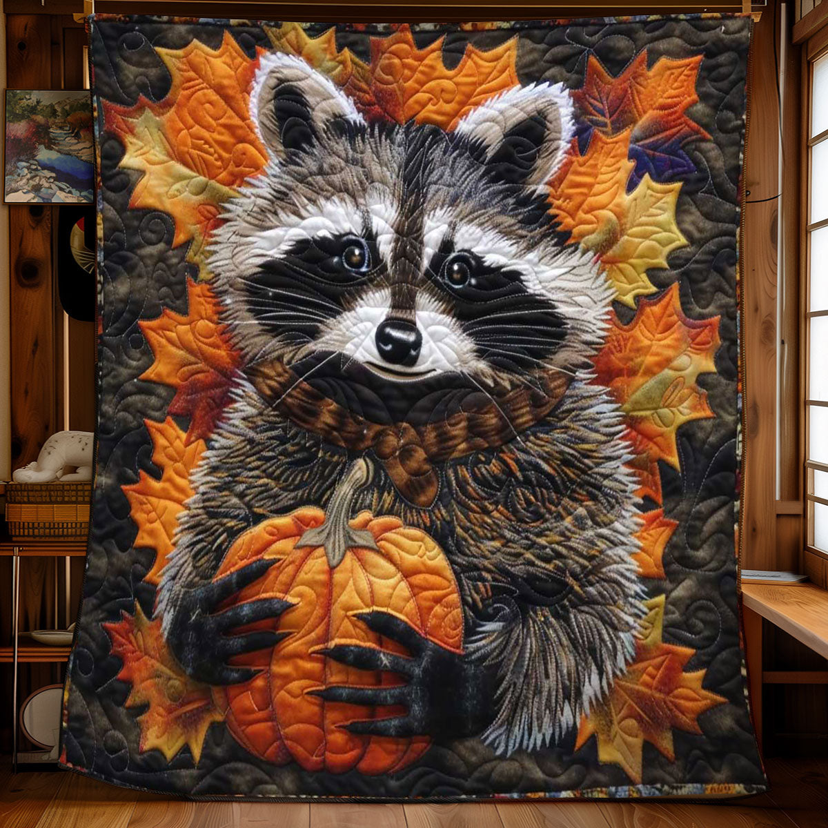 Mellow Autumn Raccoon WN1508067CL Quilt