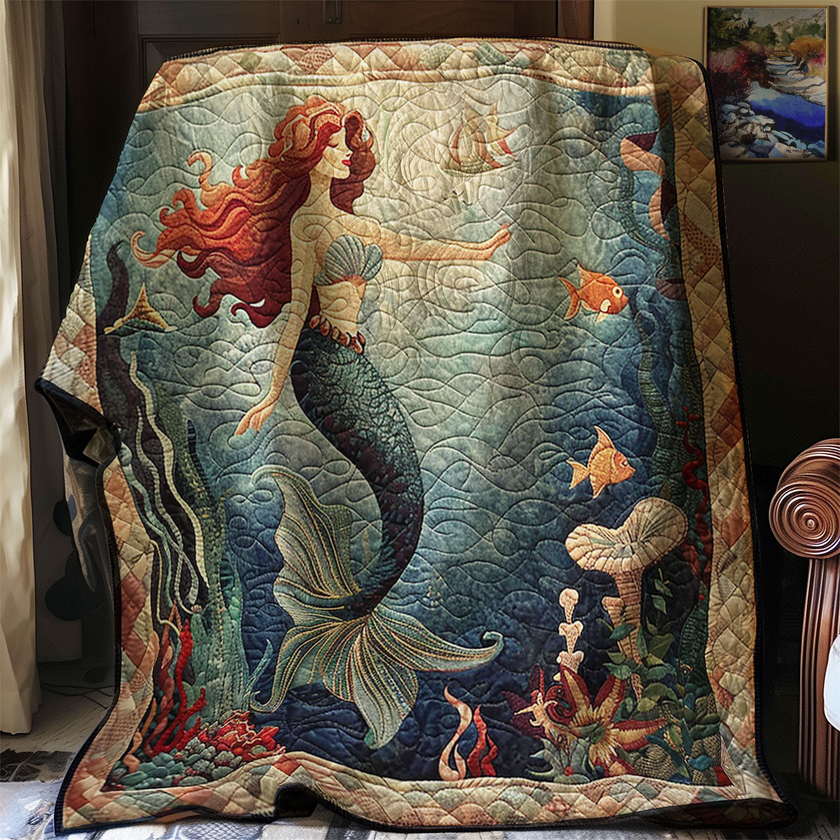 Mermaid Glimmer WN2208151CL Quilt