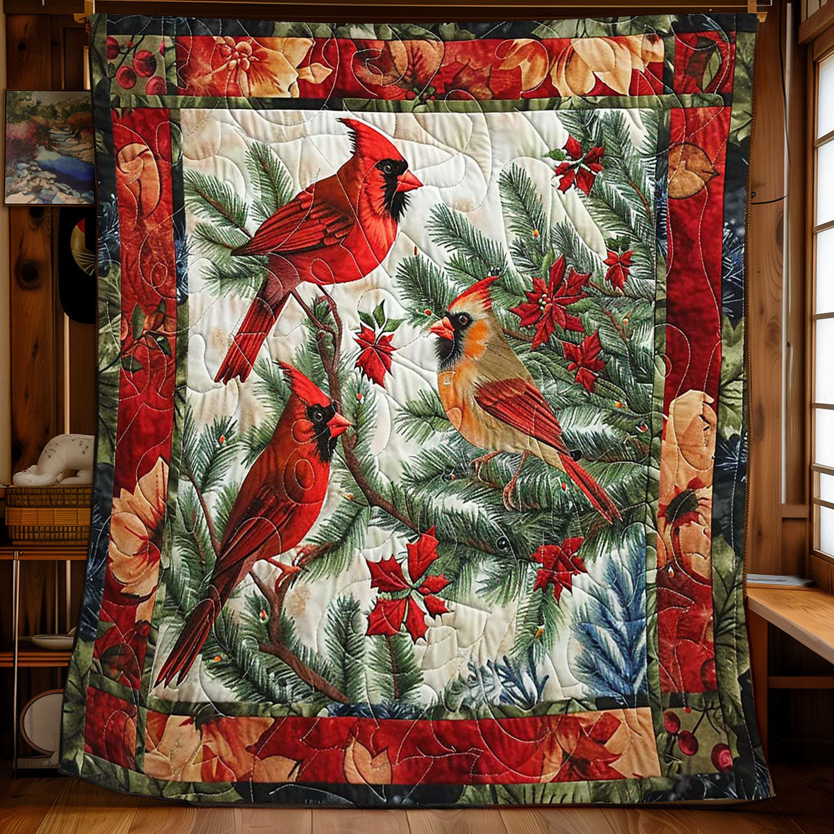 Merry Cardinal WN1608016CL Quilt