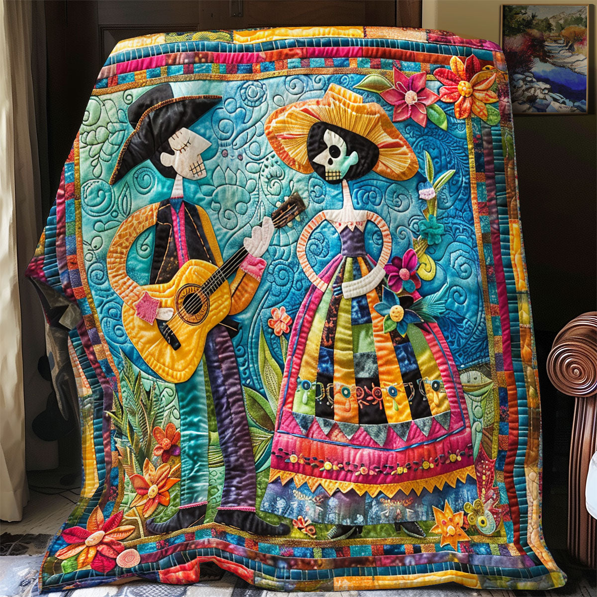 Mexican Day Of The Dead SR1408038CL Quilt