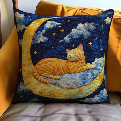 Moon Lying Cat WM0208157CL Quilt Pillow Case