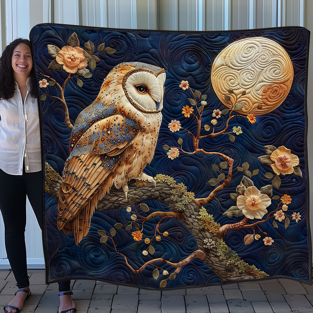 Moonlight Owl SR1008014CL Quilt