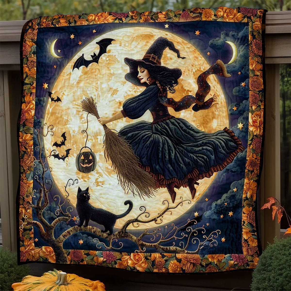 Moonlit Witch's Flight WN1908079CL Quilt