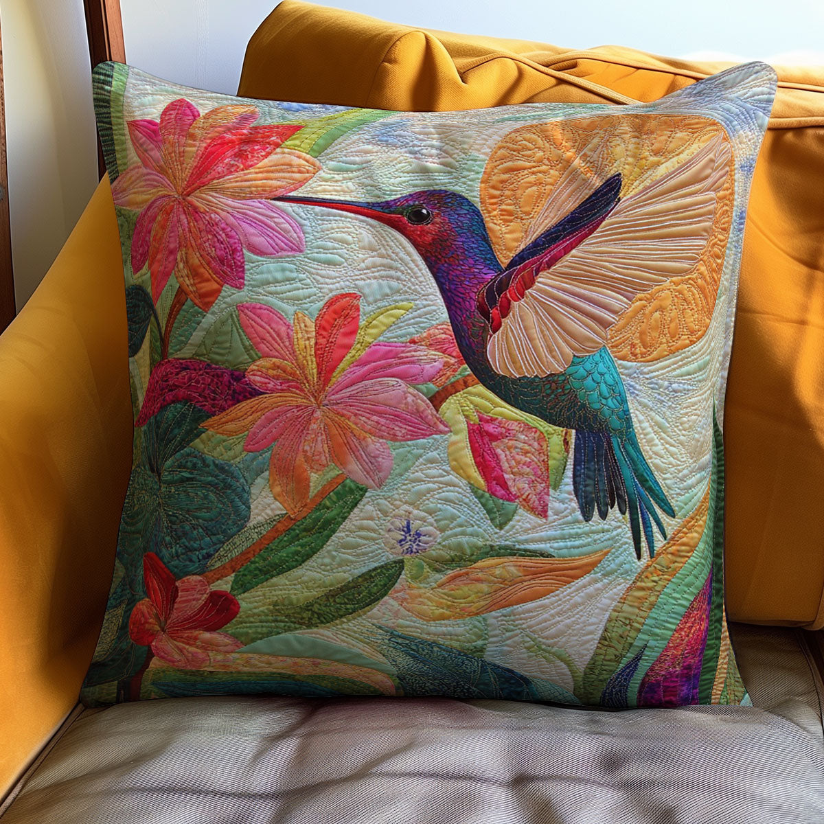 Morning Hummingbird WM0508129CL Quilt Pillow Case