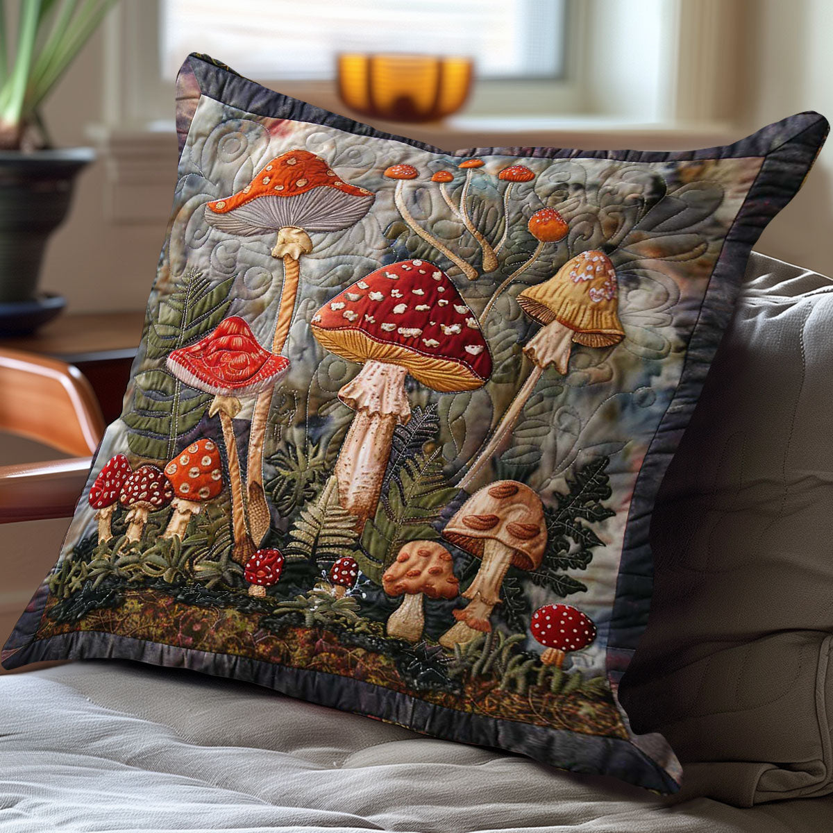 Mushroom Garden WN3007072CL Quilt Pillow Case