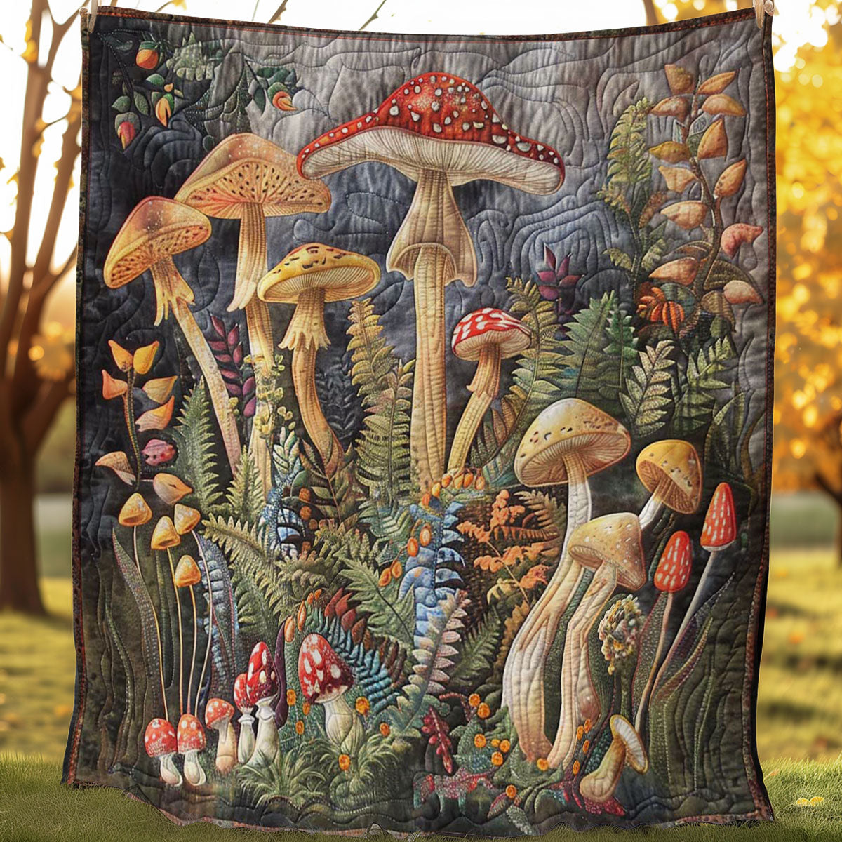 Mushroom Grove WN3007022CL Quilt