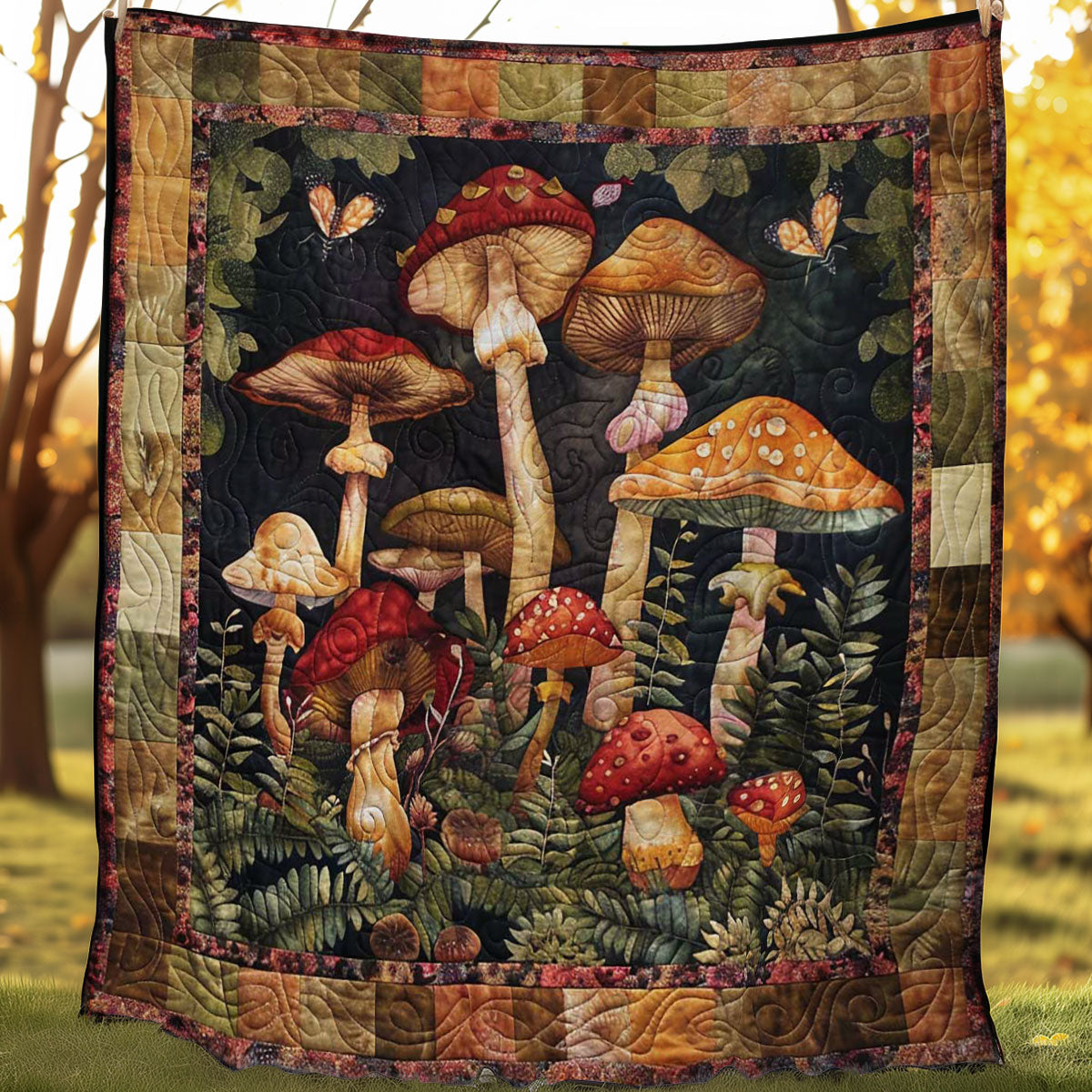 Mushroom Wonderland WN3007019CL Quilt