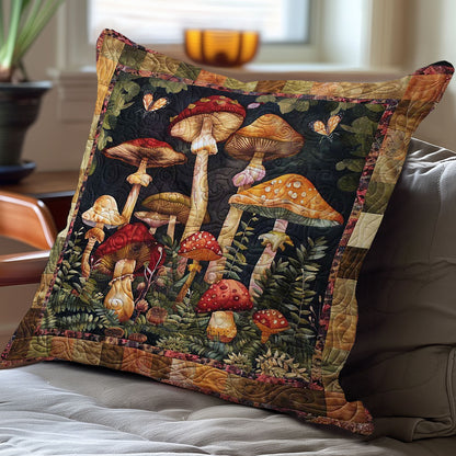 Mushroom Wonderland WN3007074CL Quilt Pillow Case