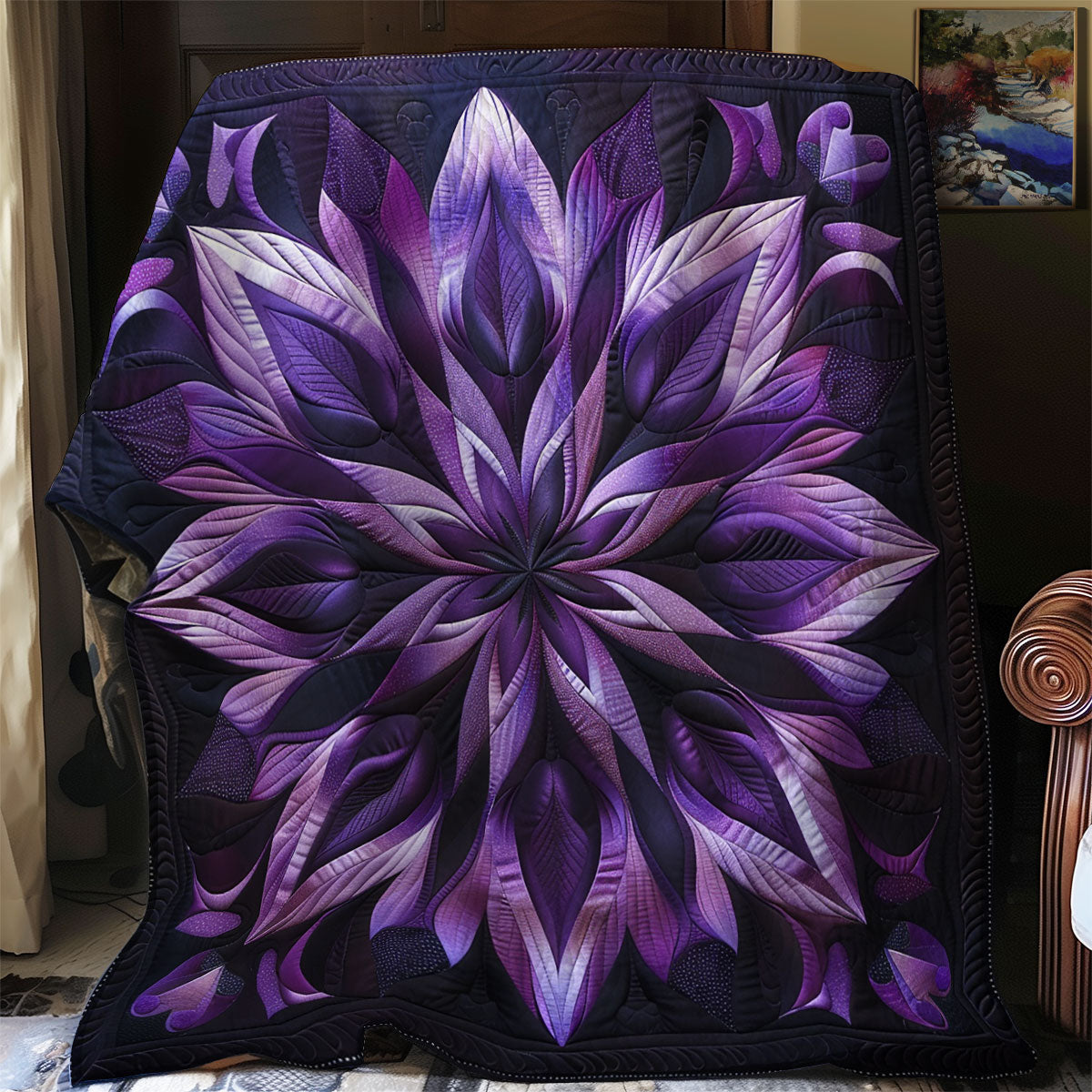 Mystic Purple Flower SR1608018CL Quilt