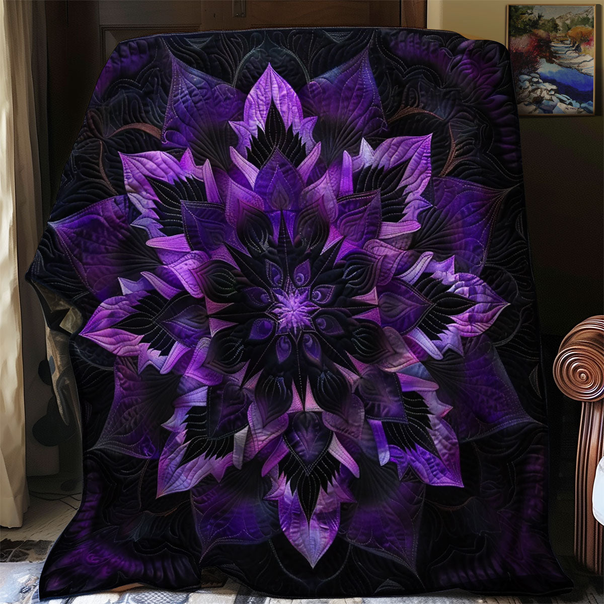 Mystic Purple Flower SR1608043CL Quilt