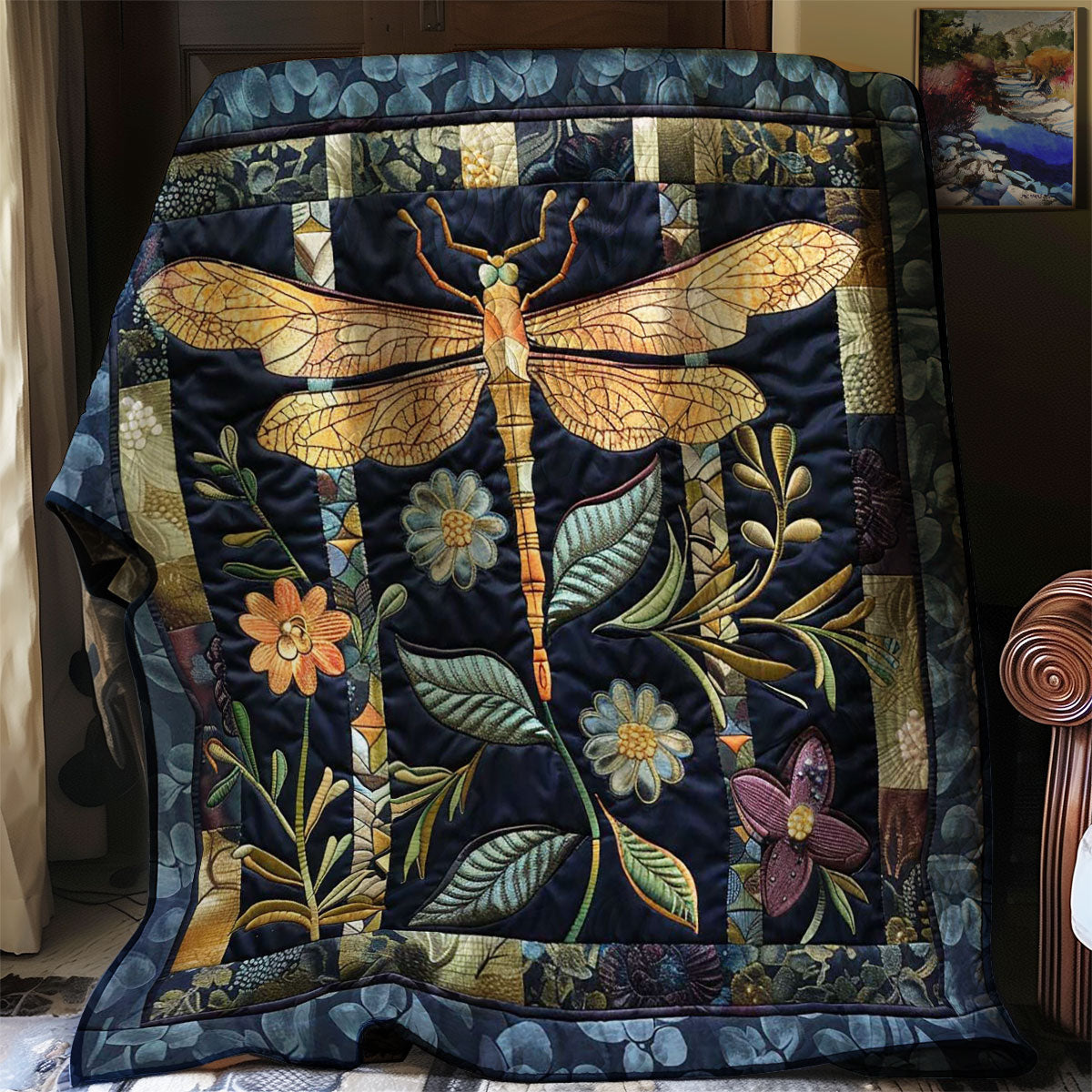 Mystical Dragonfly Dance WN2808032CL Quilt